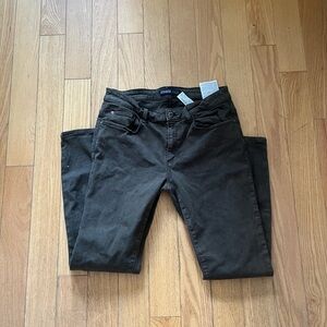 Zara Dark Olive High Waisted Skinny Jeans